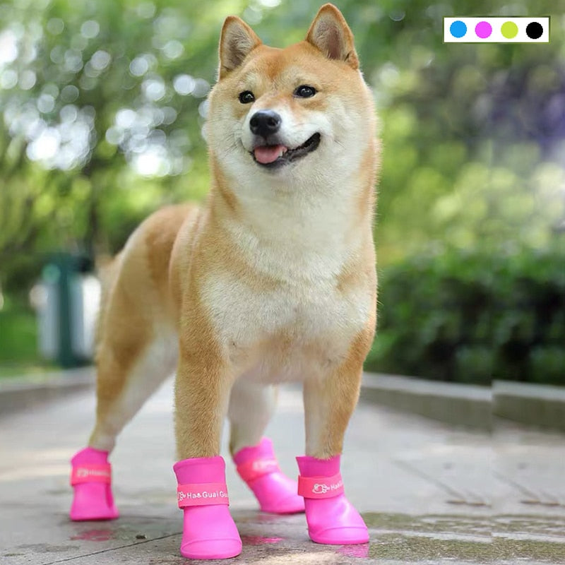 Fun Neon Pet Rainboots