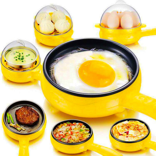 Multifunction Plug in Mini Household Egg \Cooker, Steamer and Pan